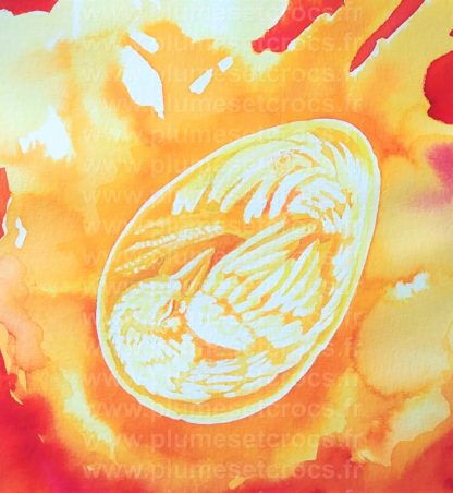 Reproduction "Oeuf de Phénix" 20x20 cm Forex